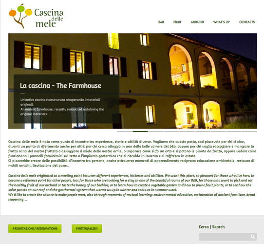 Cascina delle mele, website