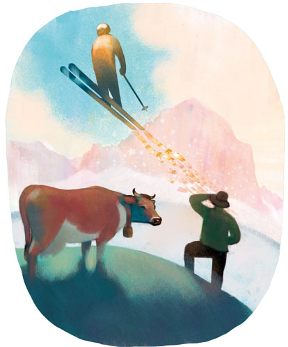 Illustrazione di Paolo d'Altan per la rivista 'M' Sudtirol Magazine